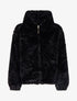 Blouson zippé en fourrure synthétique - Noir - 1