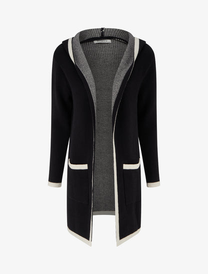 Gilet ouvert à capuche - Beige - 1