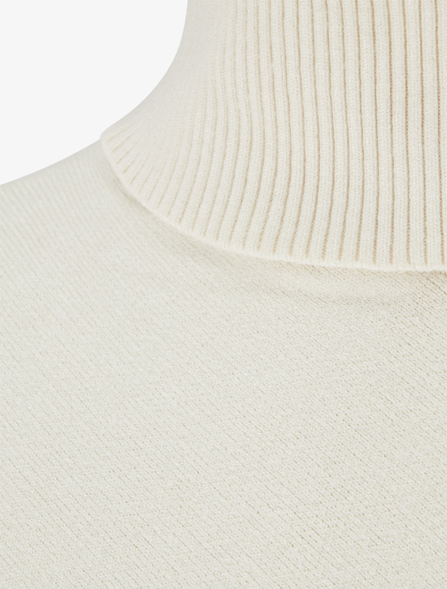 Poncho oversize à franges - Écru - 3