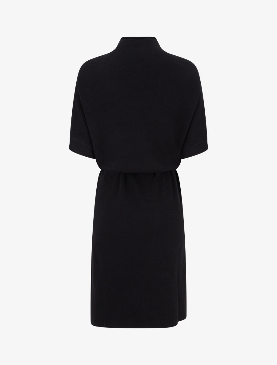 Robe pull droite et ceinturée - Noir - 2
