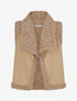 Veste sans manches effet daim - Beige - 1