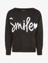 Pull à message et motif coeur - Noir - 4