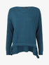 Pull à liens et dos long - Bleu canard - 1