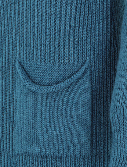 Robe pull à col montant - Bleu - 3