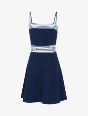 Robe patineuse à détails style marinière - Marine - 3