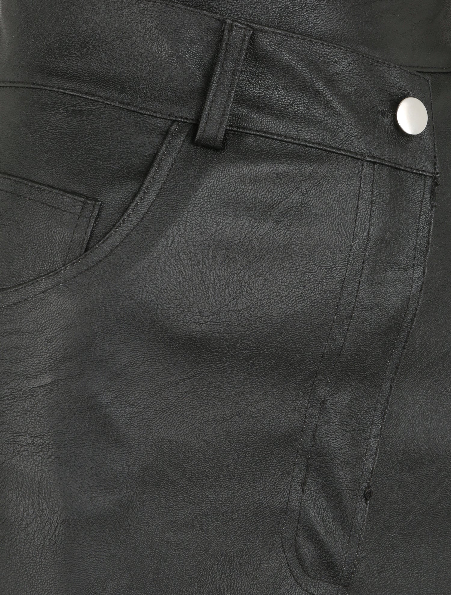 Jupe portefeuille en simili - Noir - 3