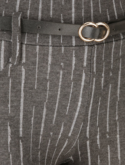 Legging à rayures stylisées - Gris - 3