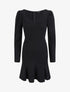 Robe volantée à manches gigot - Noir - 1