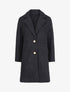Manteau léger effet laine bouclée - Noir - 1