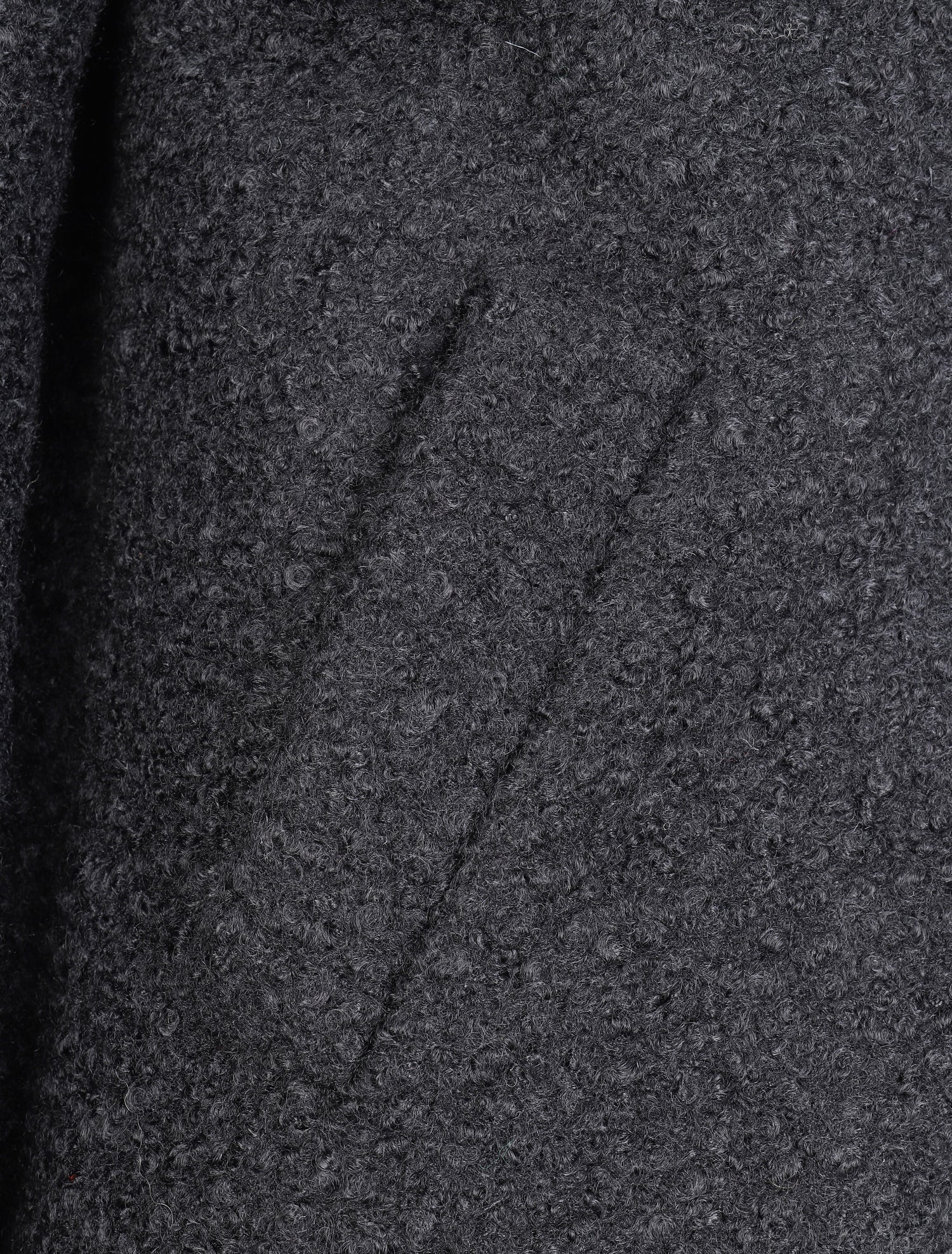 Manteau léger effet laine bouclée - Noir - 3