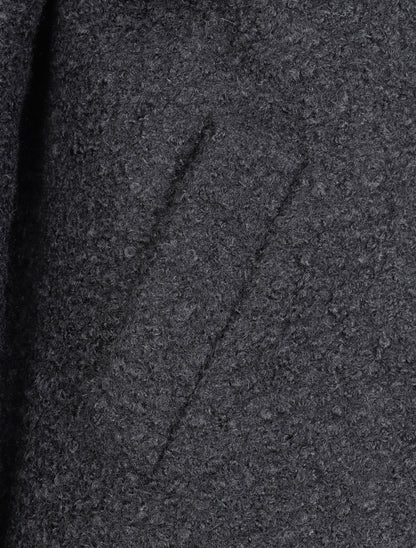 Manteau léger effet laine bouclée - Noir - 3