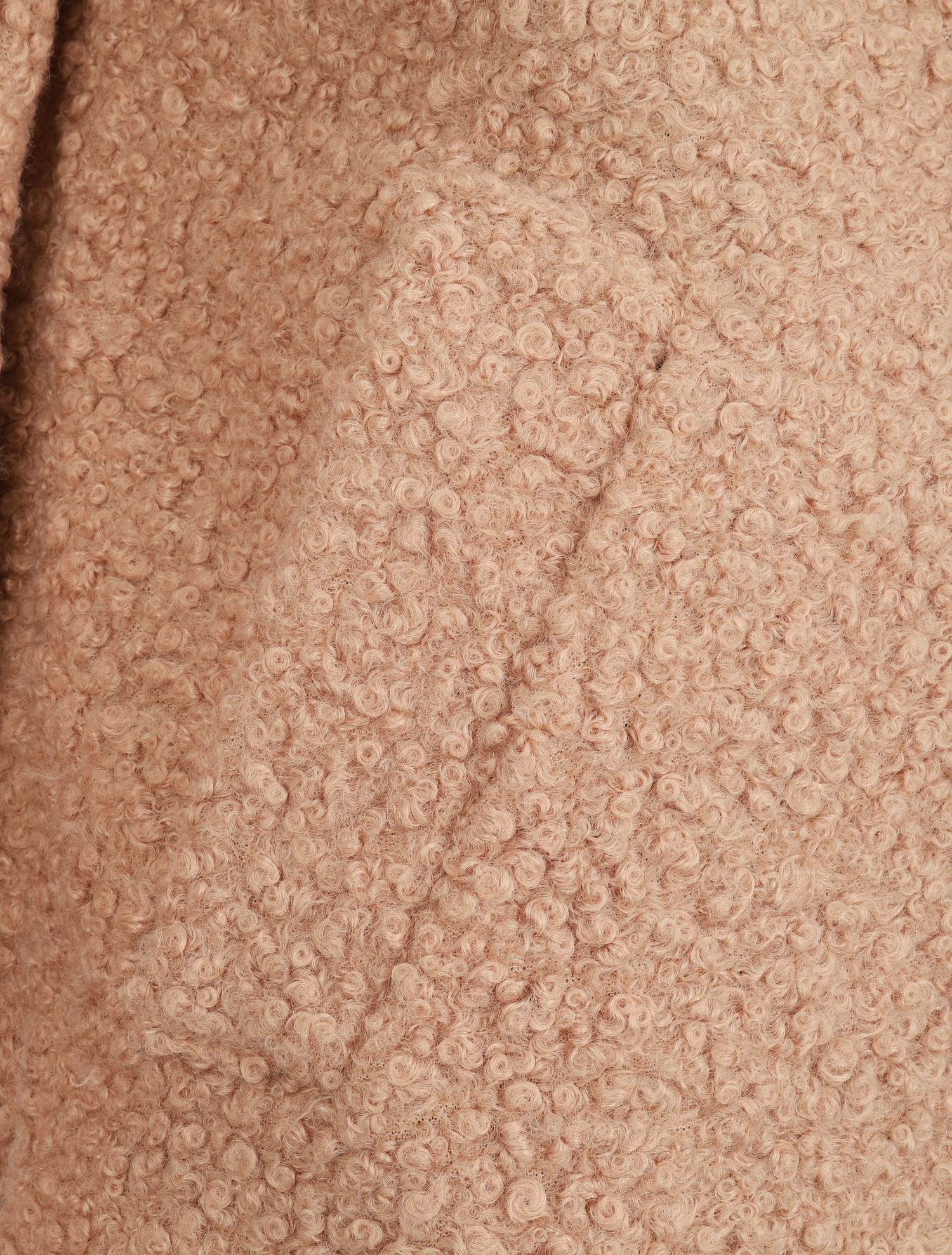 Manteau léger effet laine bouclée - Camel - 3