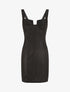Robe fourreau pailletée à col bustier - Noir - 1