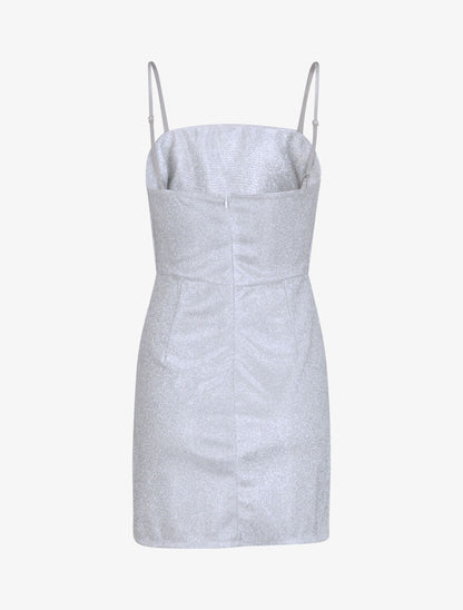 Robe bandeau à détail drapé - Argent - 2
