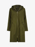 Manteau à capuche et détails imprimé carreaux - Kaki - 1