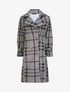 Manteau à carreaux style trench - Gris - 1
