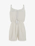 Combishort élastiqué à détail broderies - Blanc - 4