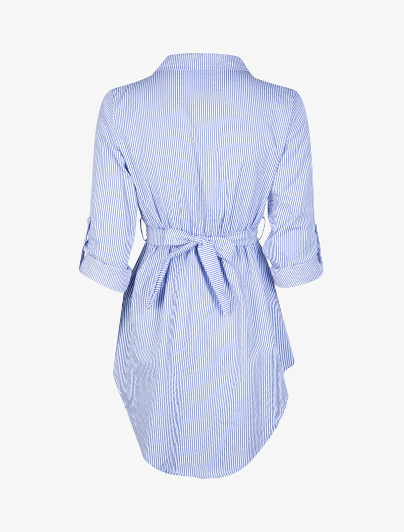 Tunique asymétrique à rayures - Bleu roi - 2