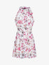 Robe à col americain et fleurs - Rose - 1