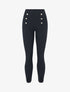 Legging 7/8 à bords fendus - Noir - 1
