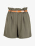 Short à ceinture effet osier - kaki - 3