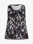 Débardeur fluide à imprimés floraux - Noir - 1