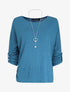 Pull chauve souris avec sautoir - Bleu - 4