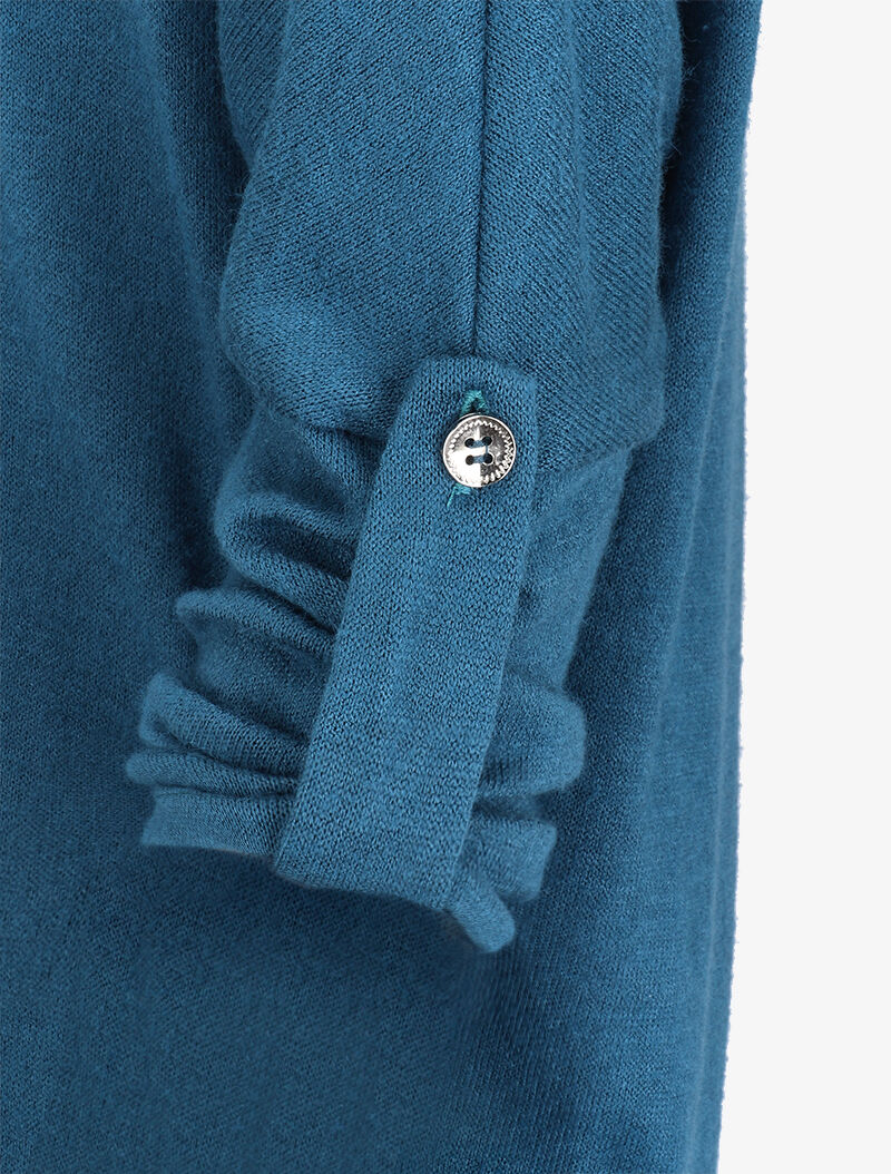 Pull chauve souris avec sautoir - Bleu - 3