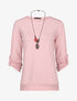 Top à dos long et fentes - Rose pâle - 4