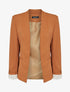 Blazer à revers imprimé graphique - Camel - 4