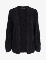 Gilet ouvert pelucheux - Noir - 1