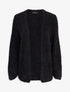 Gilet ouvert pelucheux - Noir - 1