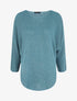 Pull loose irisé à bords arrondis - Bleu charrette - 4