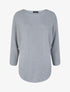 Pull loose irisé à bords arrondis - Gris clair - 4