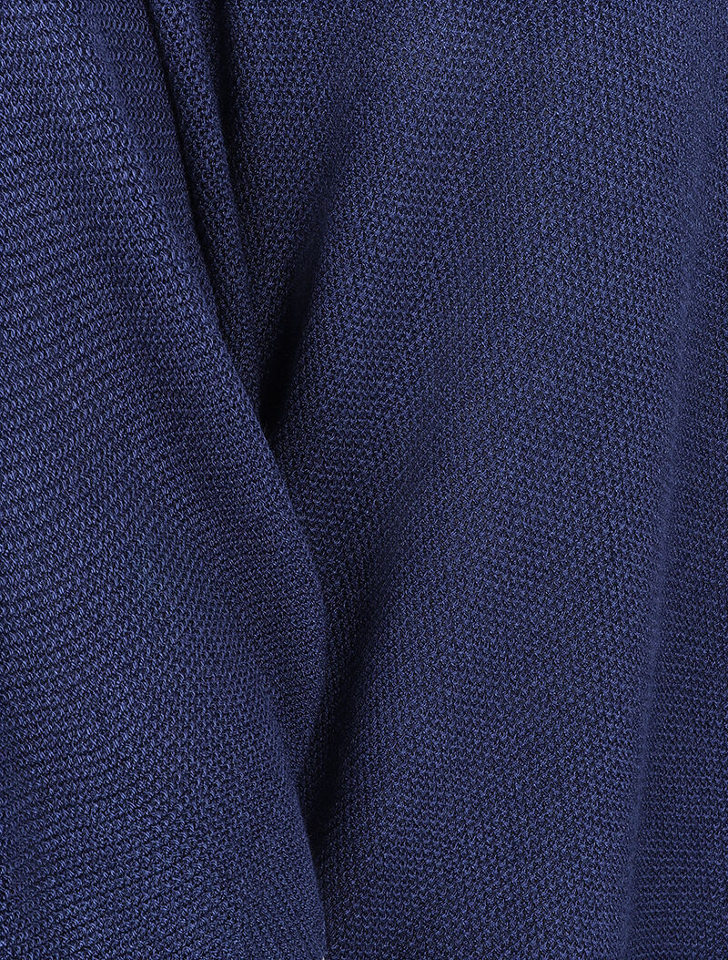Pull loose en maille fine à manches 3/4 - Marine - 3