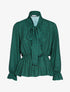 Blouse péplum à imprimé à pois - Vert - 1
