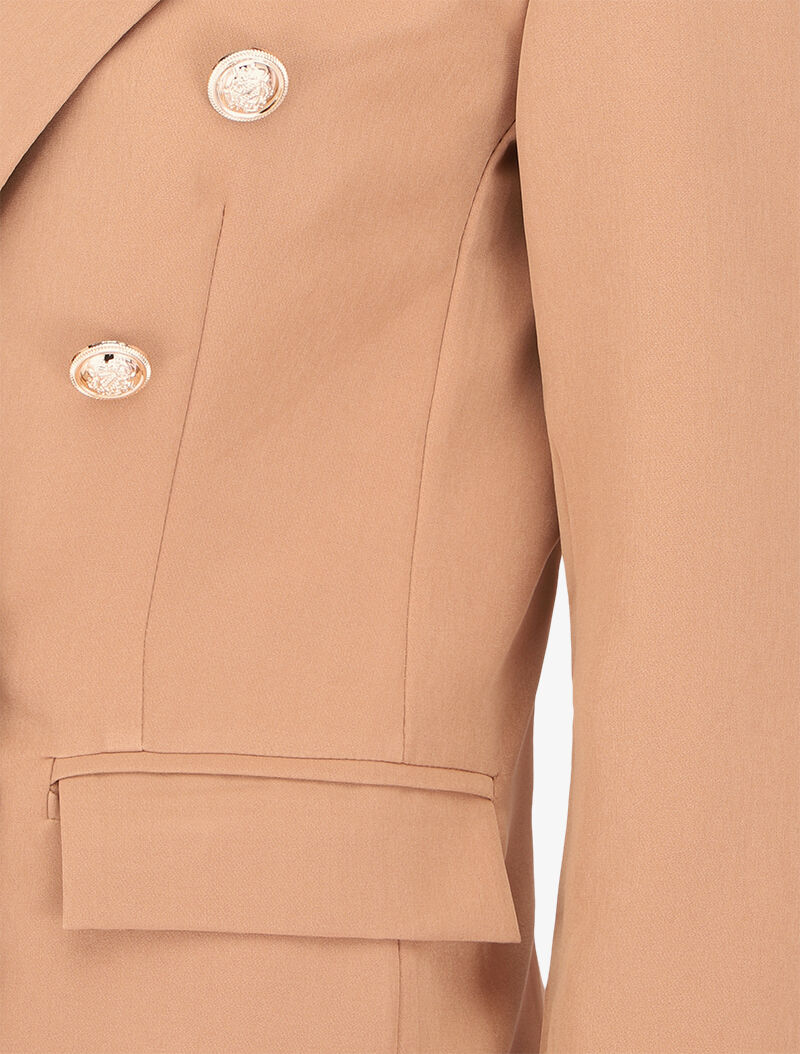 Blazer oversize croisé style officier - Camel - 3