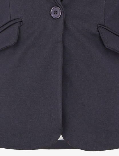 Blazer ajusté à un bouton - Marine - 3