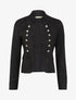 Veste courte en suédine style officier - Noir - 4