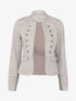 Veste courte en suédine style officier - Gris clair - 1