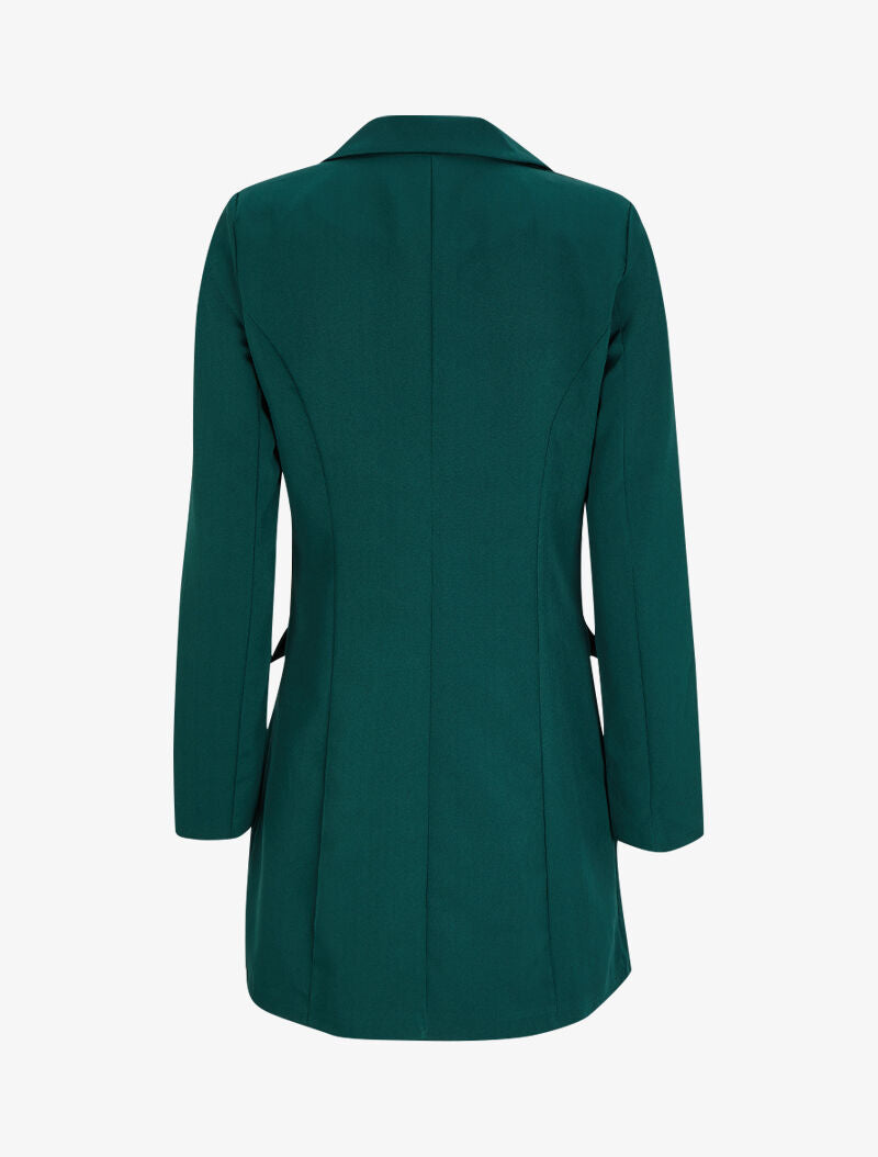 Blazer extra long style officier - Vert sapin - 2