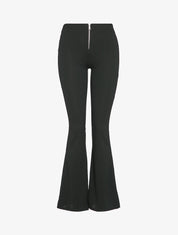 Pantalon flare moulant taille haute - Noir - 1
