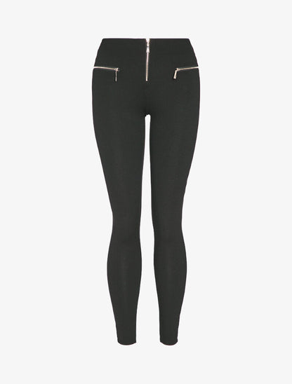 Pantalon skinny à poches zippées en trompe l&