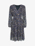 Robe patineuse à imprimé petites fleurs des champs - Marine - 4