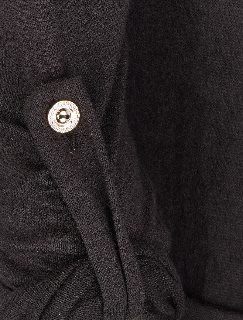 Gilet col châle - Noir - 3