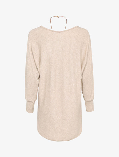 Tunique manches chauve-souris - Beige - 2