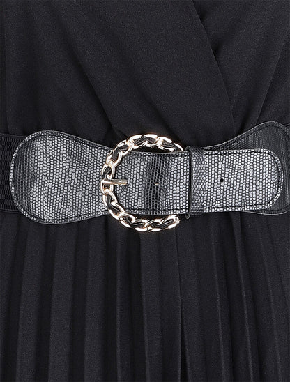 Robe longue coupe empire cache-coeur - Noir - 4