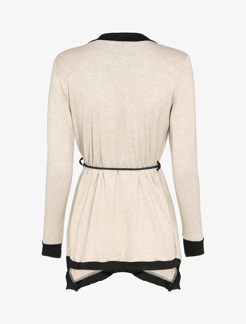 Gilet à pans asymétrique - Beige - 3
