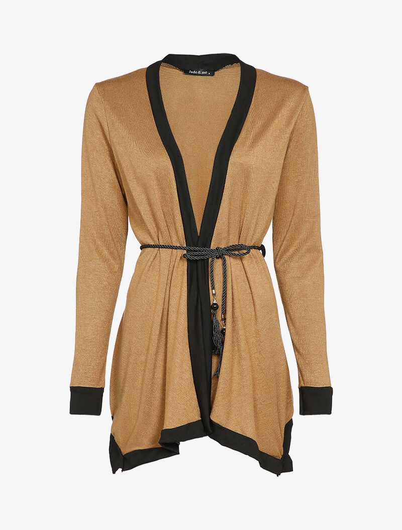 Gilet à pans asymétrique - Camel - 1
