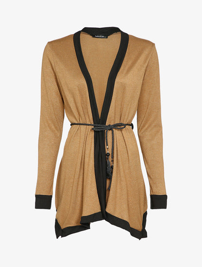 Gilet à pans asymétrique - Camel - 1